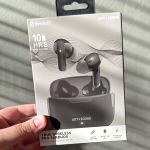 Art + Sound Wireless Bluetooth Earbuds in Black - NIB
